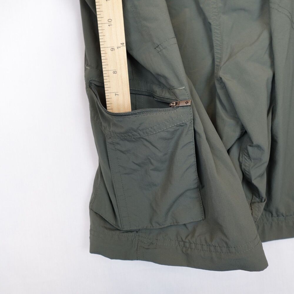 Columbia Omni-Shade Sun Protection Men's Shorts Size 44w Green Cargo Belted Zip - Picture 9 of 16